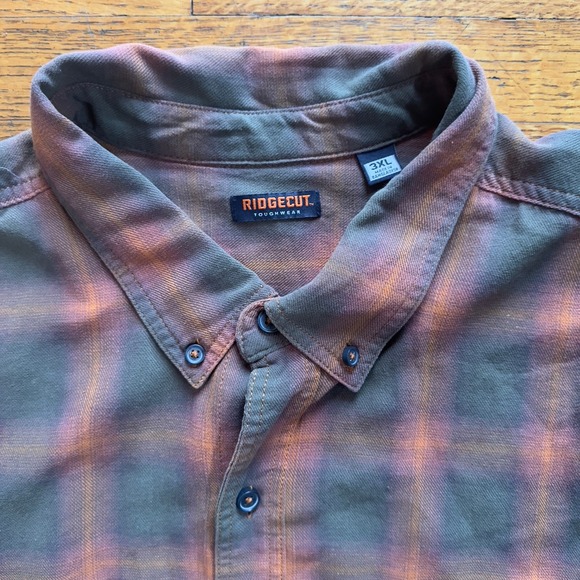 New with Tags Ridgecut Mens 3XL Button Down Plaid Flannel Shirt Long Sleeve - Picture 2 of 6